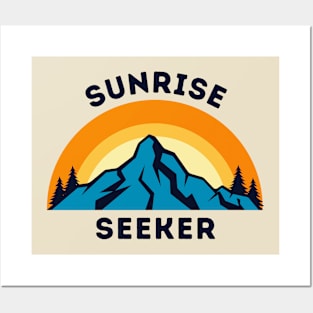 Retro Sunrise Seeker Posters and Art